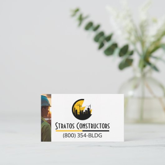 Moderne bouw visitekaartje (Staand voorkant)