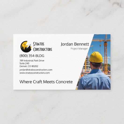 Moderne bouw visitekaartje (Achterkant)