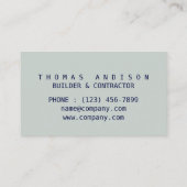 Moderne Bouwarchitect Bouwer Aannemer Visitekaartje (Achterkant)