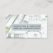 Moderne Bouwarchitect Bouwer Aannemer Visitekaartje (Voorkant)