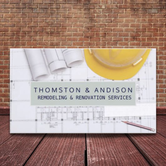 Moderne Bouwarchitect Bouwer Aannemer Visitekaartje