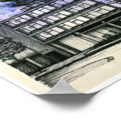 Moderne bouwarchitectuur tekening poster (Hoek)