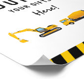 Moderne bouwbundel voor vrachtwagenavagen poster (Hoek)