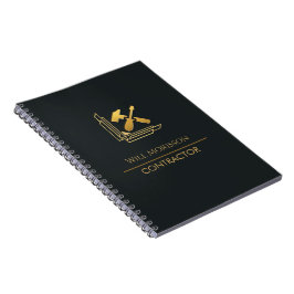 Moderne Bouwconstructie Goud & Zwart Notitieboek