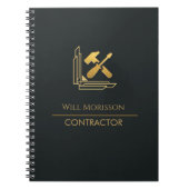 Moderne Bouwconstructie Goud & Zwart Notitieboek (Voorkant)