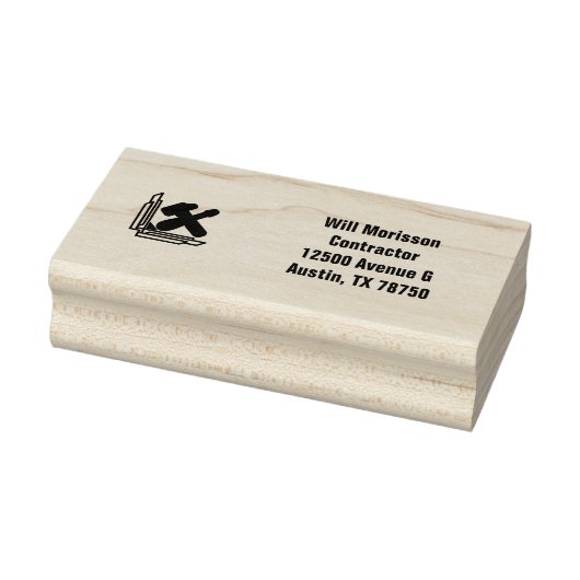Moderne Bouwconstructie Goud & Zwart Rubberstempel (Stempel)