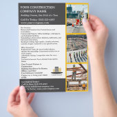 Moderne bouwer of bouwbedrijf flyer (Hand)