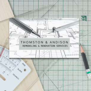 Moderne bouwmeester aannemer architect visitekaartje