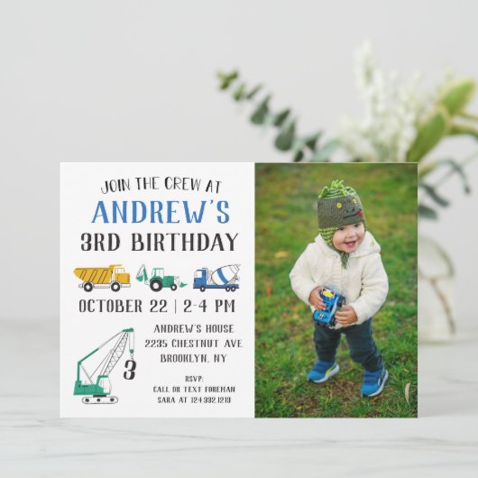 Moderne bouwplaats Aankondiging van de geboorte (Staand voorkant)