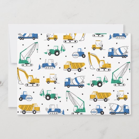 Moderne bouwplaats Aankondiging van de geboorte (Achterkant)