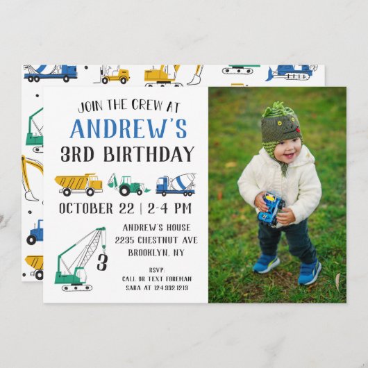 Moderne bouwplaats Aankondiging van de geboorte (Voorkant / Achterkant)