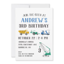 Moderne bouwplaats - uitnodiging op zaterdag