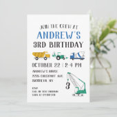 Moderne bouwplaats - uitnodiging op zaterdag (Staand voorkant)