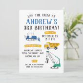 Moderne bouwplaats - uitnodiging op zaterdag (Staand voorkant)