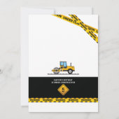 Moderne bouwstenen vrachtwagenfeest kaart (Achterkant)