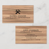 Moderne Bouwvakker Aannemer Renovering Visitekaartje (Voorkant / Achterkant)
