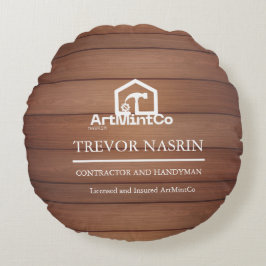 Moderne Bouwvakker Timmerman Gereedschap Hout  Rond Kussen