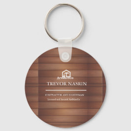 Moderne Bouwvakker Timmerman Gereedschap Hout  Sleutelhanger