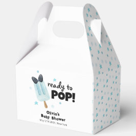 Moderne Bow Ice Cream klaar voor Pop Baby shower Bedankdoosjes