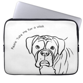 Moderne Boxer: Bewerk je eigen tekst Laptop Sleeve