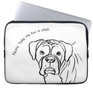 Moderne Boxer: Bewerk je eigen tekst Laptop Sleeve