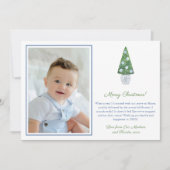 Moderne Boxwood Topiary Ginger Jars Vrolijk Kerstf Feestdagenkaart (Voorkant)