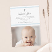 Moderne boys Baptisme bedankt Briefkaart