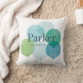 Moderne boys Blue Balloon Bunch Rainbow Kinderen Kussen (Deken)