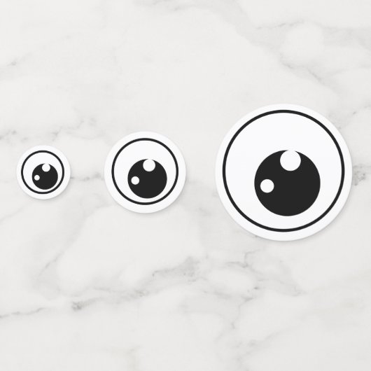 Moderne boze oogoogbescherming op zaterdag Confett Confetti (Achterkanten)