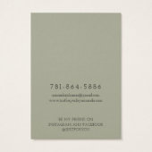 Moderne Branch Earthy Ketting Display Card Visitekaartje (Achterkant)