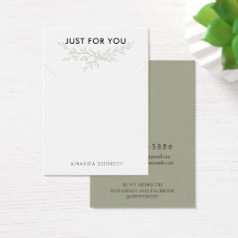 Moderne Branch Earthy Ketting Display Card Visitekaartje