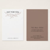 Moderne Branch Earthy Ketting Display Card Visitekaartje (Voorkant /achterkant)