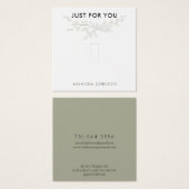 Moderne Branch Earthy Ring-kaart Vierkante Visitekaartjes (Voorkant /achterkant)