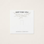 Moderne Branch Earthy Ring-kaart Vierkante Visitekaartjes (Voorkant)