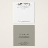 Moderne Branch Earthy Ring-kaart Vierkante Visitekaartjes (Voorkant /achterkant)