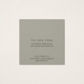 Moderne Branch Earthy Ring-kaart Vierkante Visitekaartjes (Achterkant)