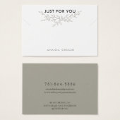 Moderne Branch Earthy-trombocytenkaart Visitekaartje (Voorkant /achterkant)