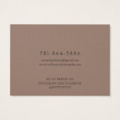 Moderne Branch Earthy-trombocytenkaart Visitekaartje (Achterkant)