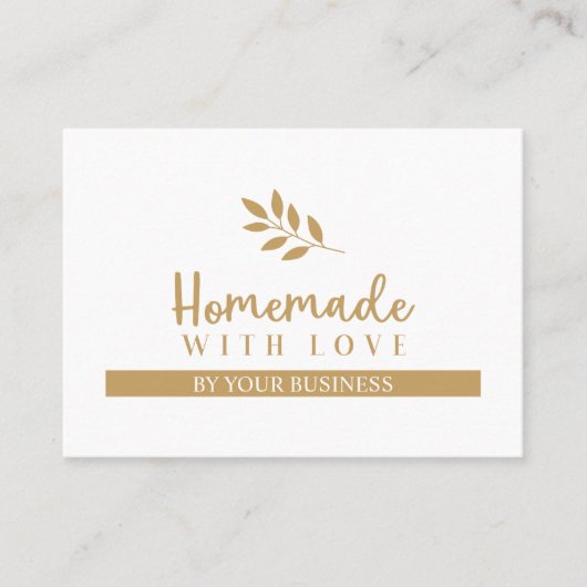 Moderne Branches Homemade met Love Quote Visitekaartje (Voorkant)