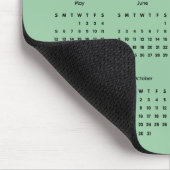 Moderne Branded Mint Green 2024 Kalender Promo Log Muismat (Hoek)