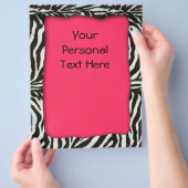 Moderne brandende zebraprint flyer (Hand)