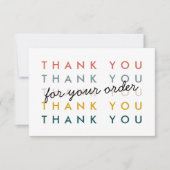 Moderne branding Kleine Bedrijfs Orde Verpakking Bedankkaart (Voorkant)