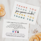 Moderne branding Kleine Bedrijfs Orde Verpakking Bedankkaart