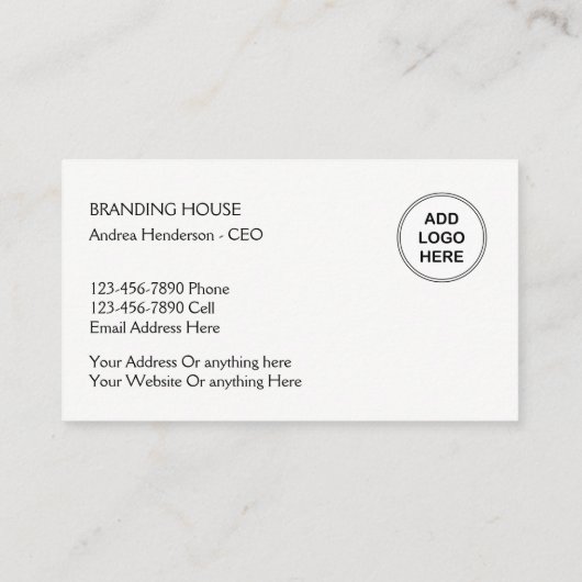 Moderne branding met twee zijdes visitekaartje (Achterkant)