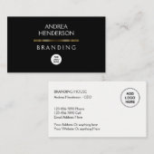 Moderne branding met twee zijdes visitekaartje (Voorkant / Achterkant)