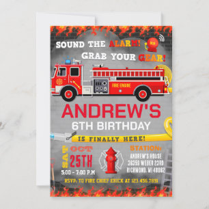 Moderne Brandweer Thema Truck Kaart
