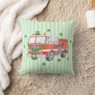 Moderne brandweerman St. Patrick's Day brandweerwa Kussen