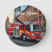 Moderne Brandweerwagen in Stad Ronde Klok (Voorkant)