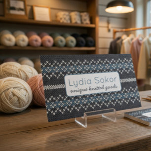 Moderne Breipatroon Visitekaartje