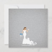 Moderne Bride Wine Bridal Shower Invitations Kaart (Achterkant)